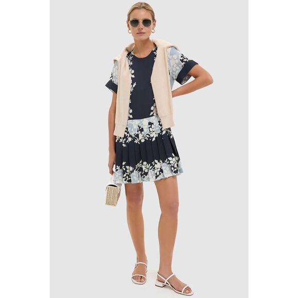 TUCKERNUCK Blue Fog Pleated Liza Dress Size M NWT Retail $268 Tuckernuck - Picture 7 of 8